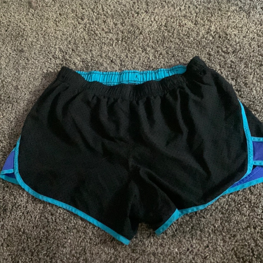 Xersion Womens Medium Blue and Black Athletic Shorts